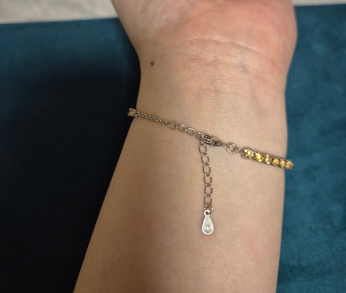 시트린 테니스 팔찌 (s925, 실버) 상품이미지3