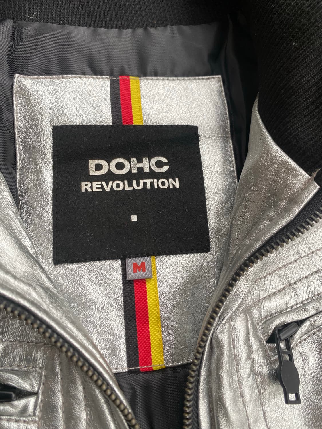 [M] DOHC Revolution 실버 바이커 자켓 상품이미지8