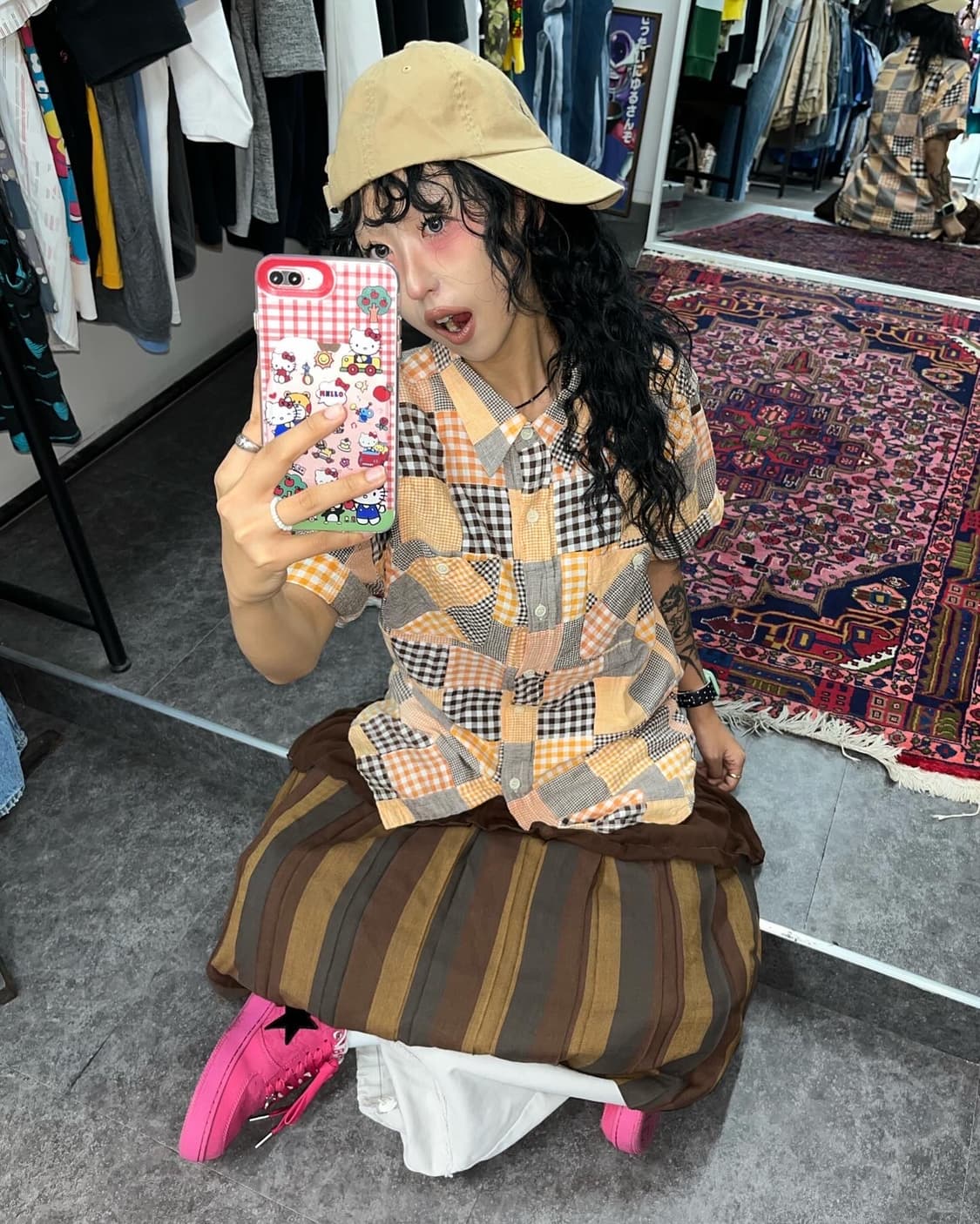 Bape BabyMilo Patch Work Shirt 상품이미지1