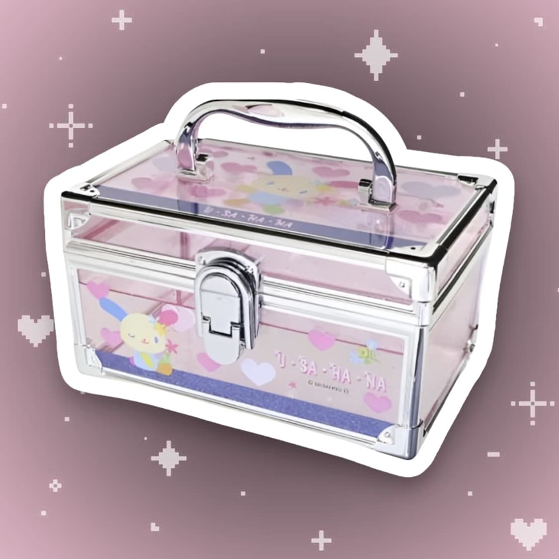 산리오 우사하나 핑크 데님 버니티 케이스 보석함 상품이미지1