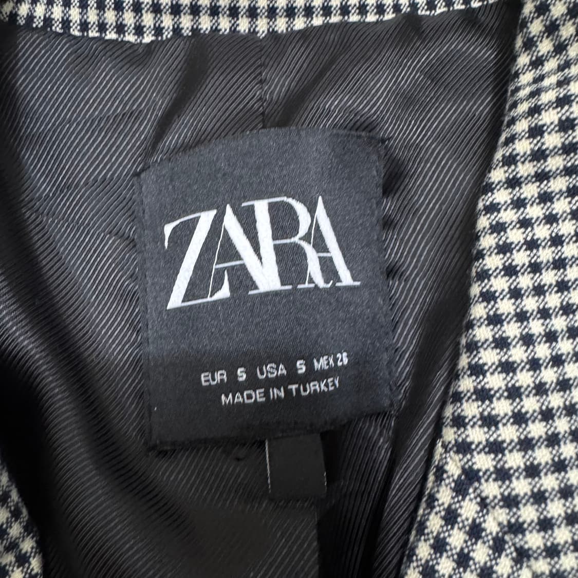 자라 체크 블레이저 정장 자켓 상품이미지4