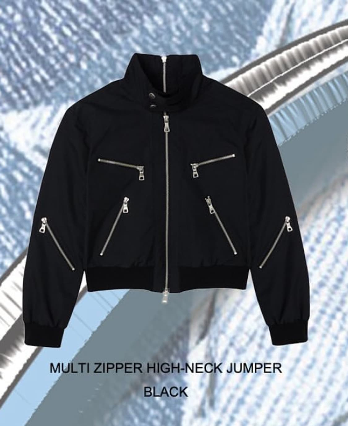 YEEL 와이이이엘 멀티 지퍼 하이넥 점퍼 블랙 상품이미지6