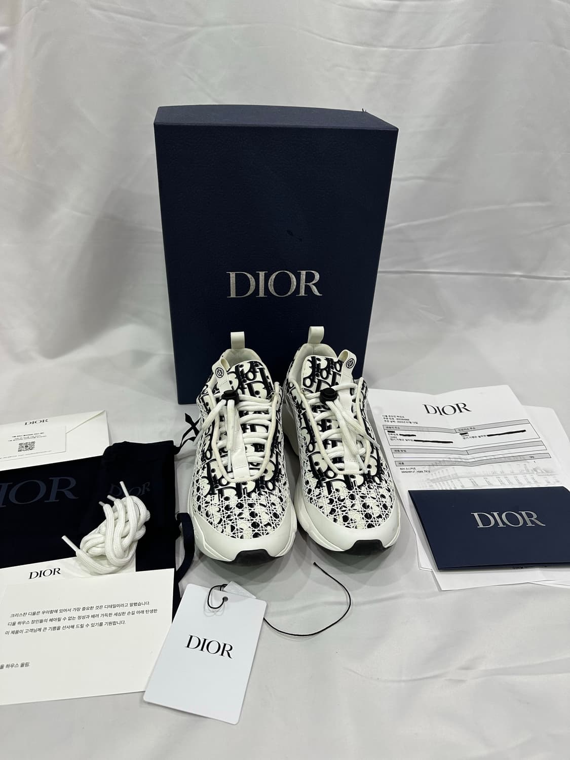 [42] DIOR 디올 오블리크 b24 스니커즈 화이트 상품이미지2