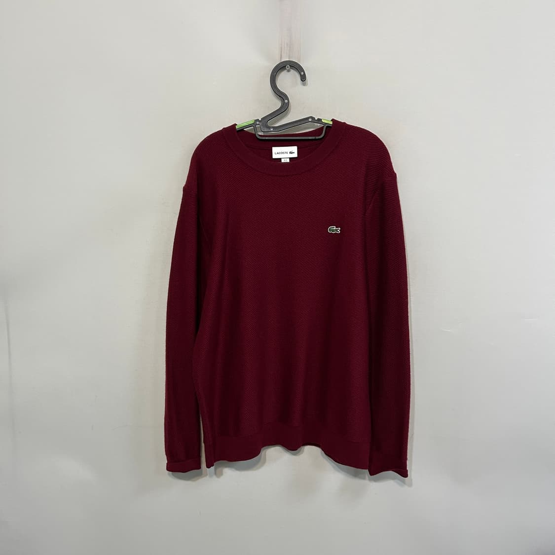 라코스테 남성 버건디 니트 100  상품이미지1