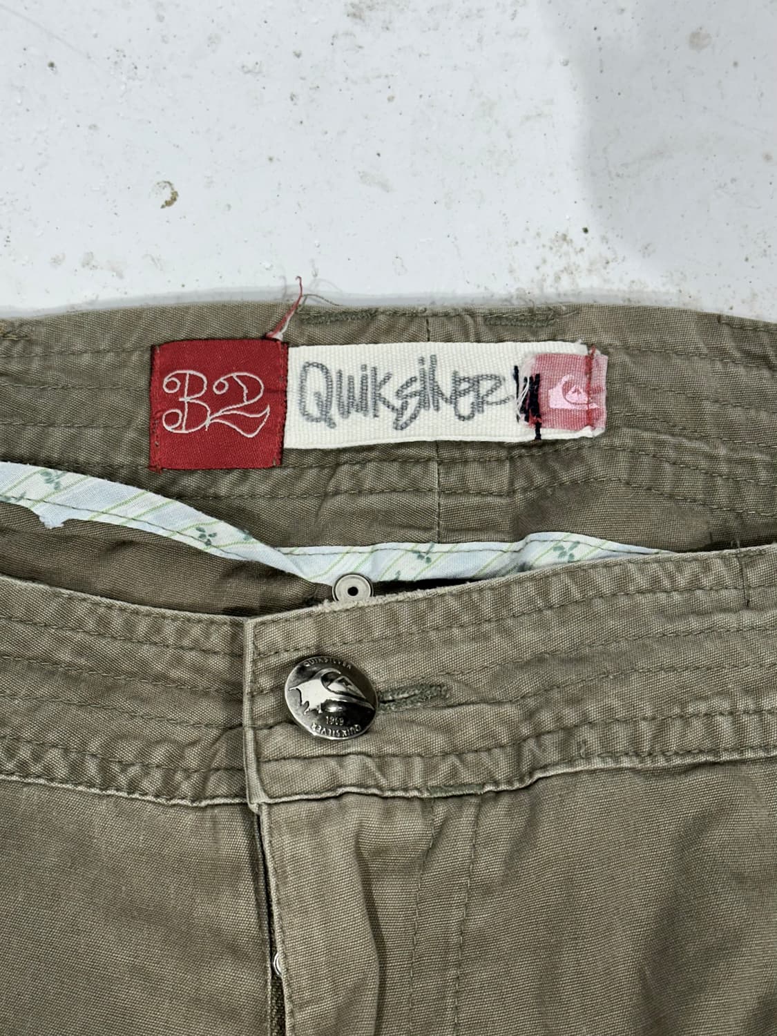 90s 퀵실버 연카키 힙합 팬츠 와이드 팬츠 32 상품이미지6