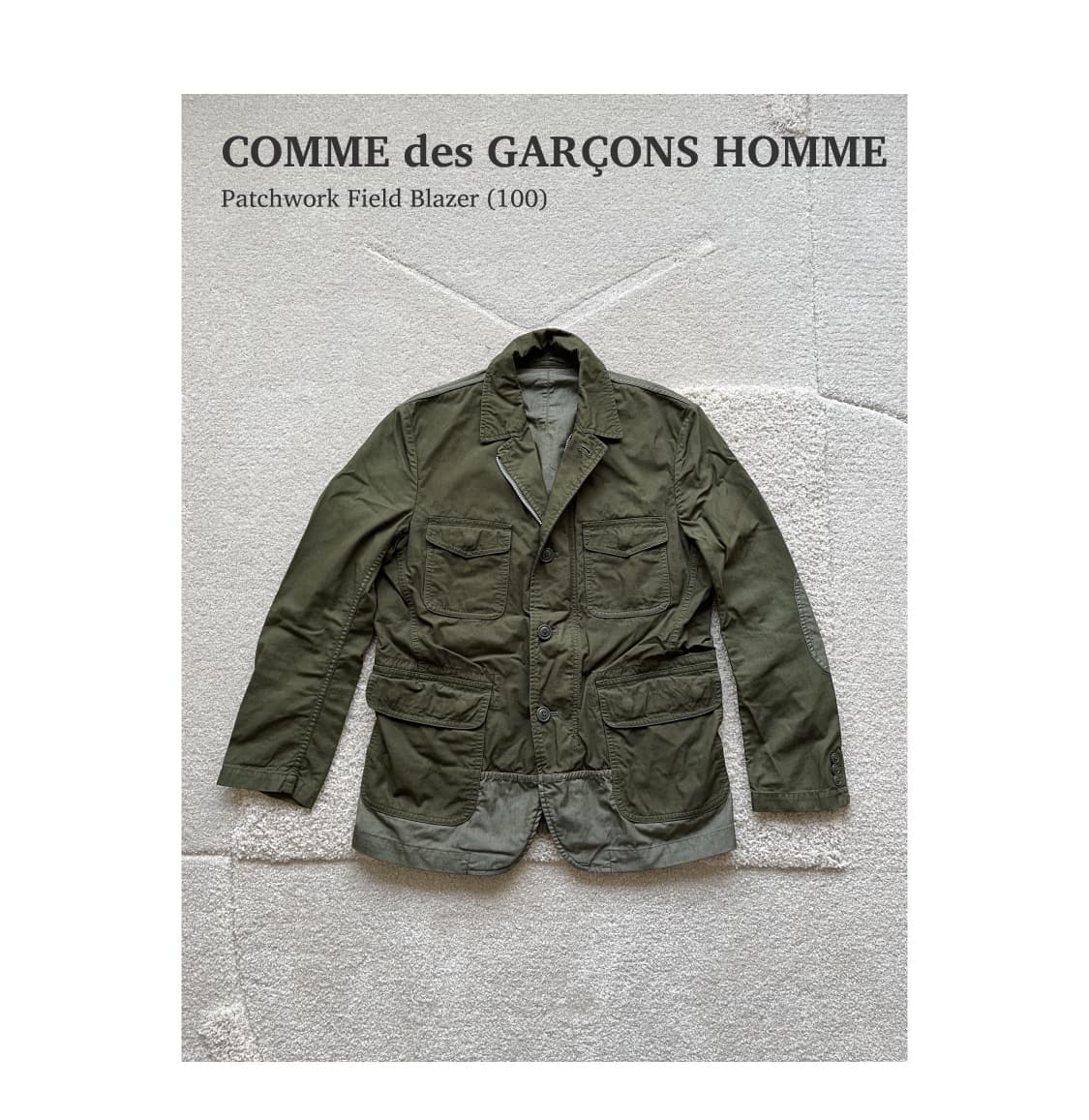 꼼데가르송 옴므 패치워크 필드 자켓 (100) 상품이미지1