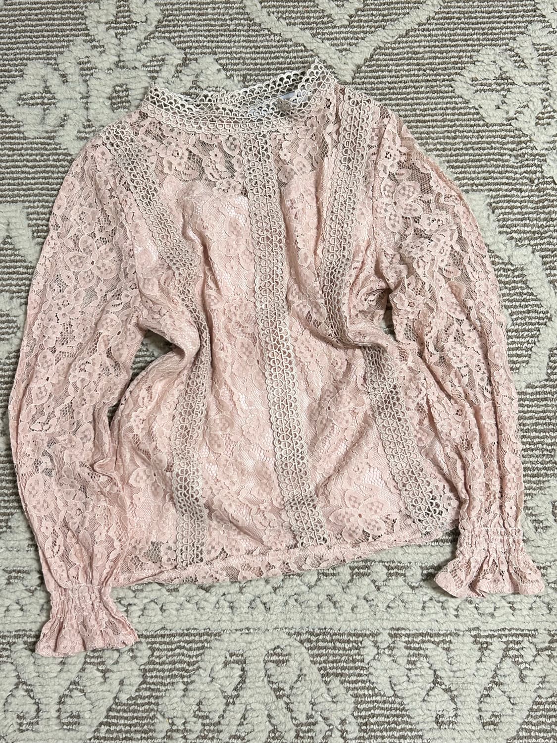 빈티지 모리 페어리 플로럴 핑크 탑 히메갸루 상품이미지1