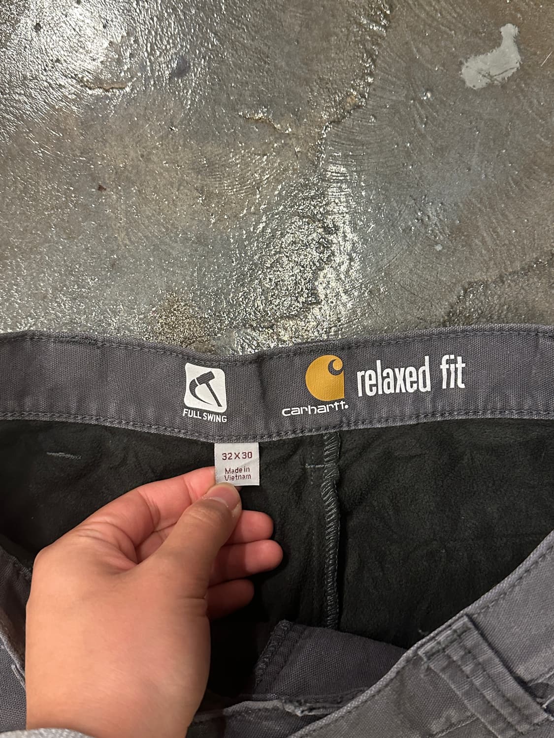 칼하트 워크팬츠 릴랙스핏 차콜 32 상품이미지4