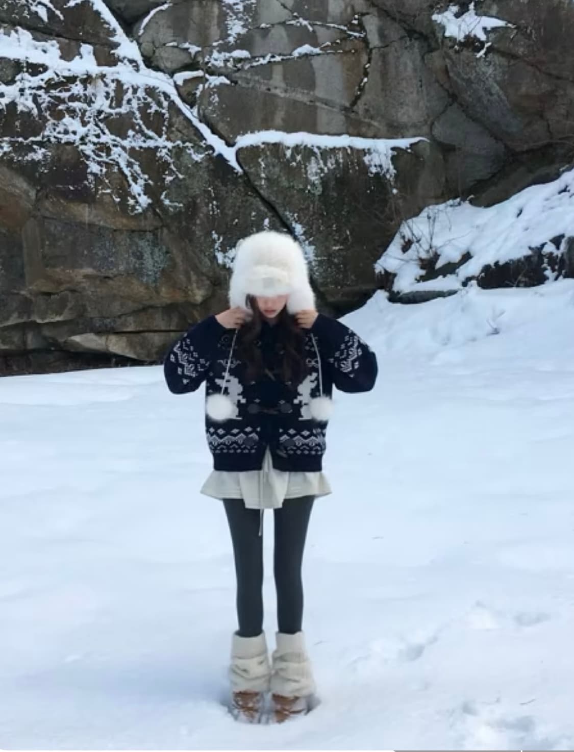 (택있는 새상품) 썸웨어버터 코위찬가디건 네이비 상품이미지2