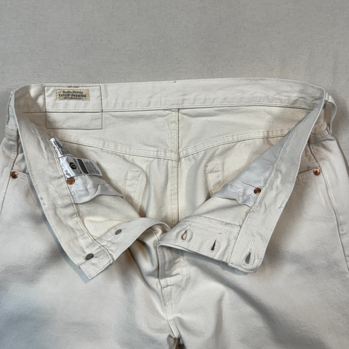 36inch) 리바이스 프리미엄 501 화이트진 데님 청바지 상품이미지7