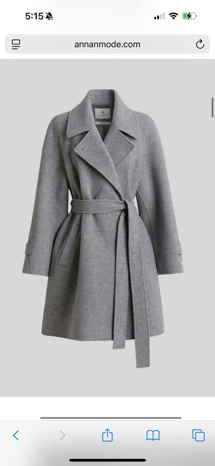 안나앤모드 울100% 하프코트 판매합니당 상품이미지5