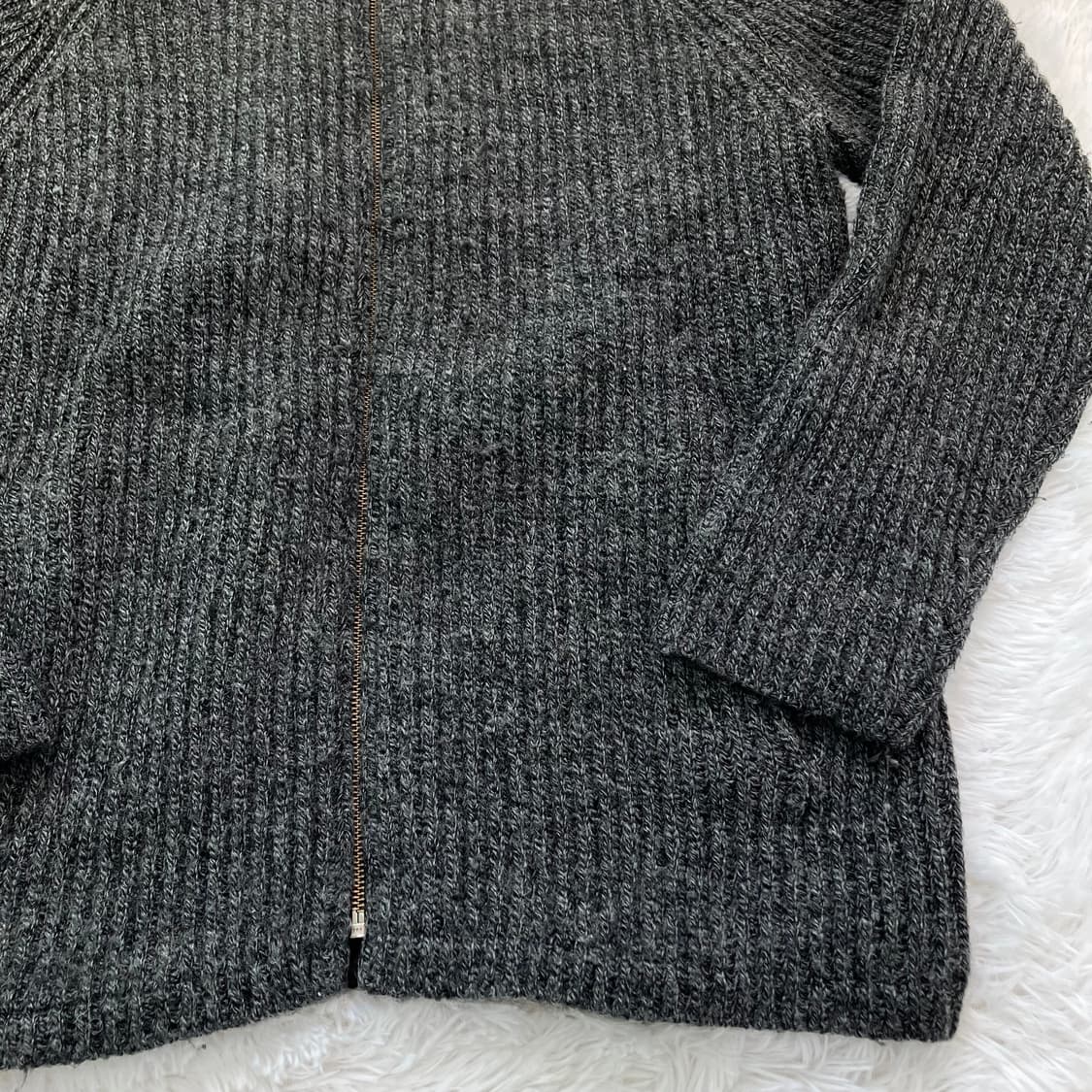 빈티지 차콜 니트 집업 756 y2k 스트릿 갸루 펑키 일본빈티지  상품이미지7