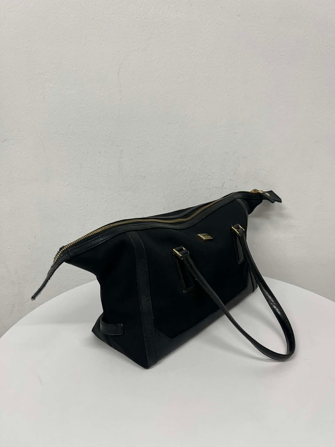 살바토레 페라가모 캔버스 가죽 트림 핸드백 숄더 겸 토트백 상품이미지2