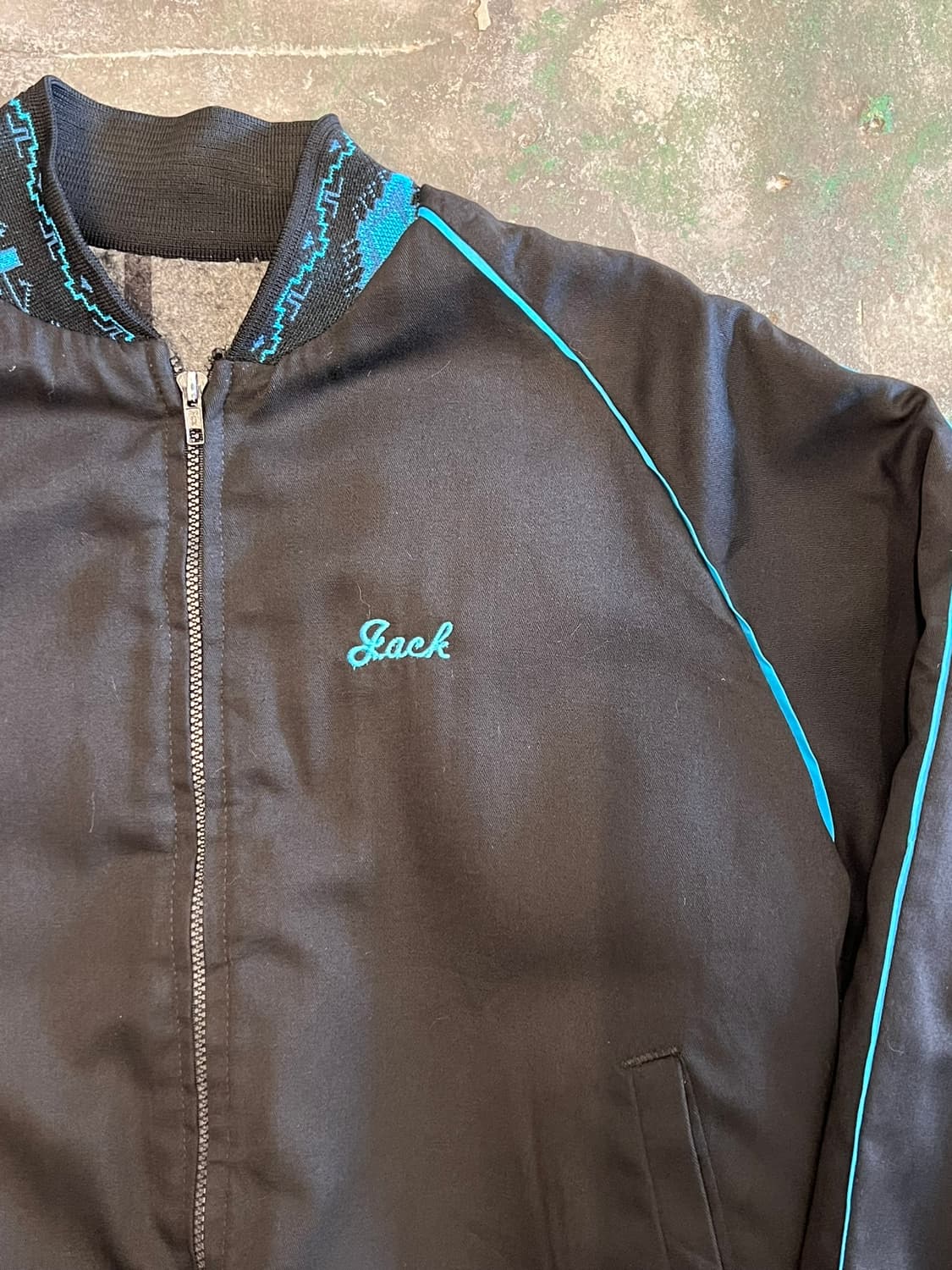 90's [L] 미국 빈티지 새틴 봄버 아즈텍 자켓 웨스턴 점퍼 상품이미지4