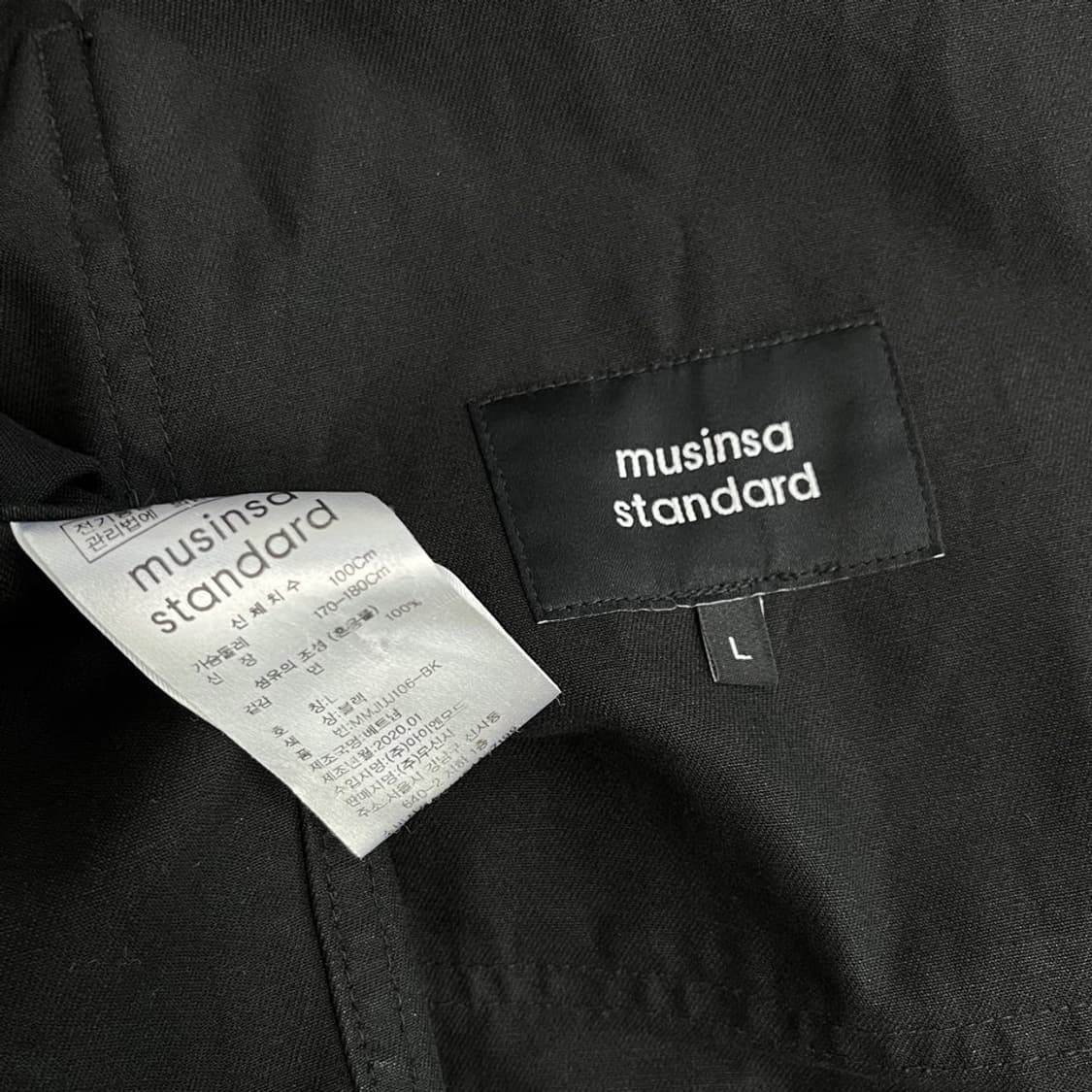 무신사스탠다드 블랙 사틴 초어 자켓/#3598 상품이미지4