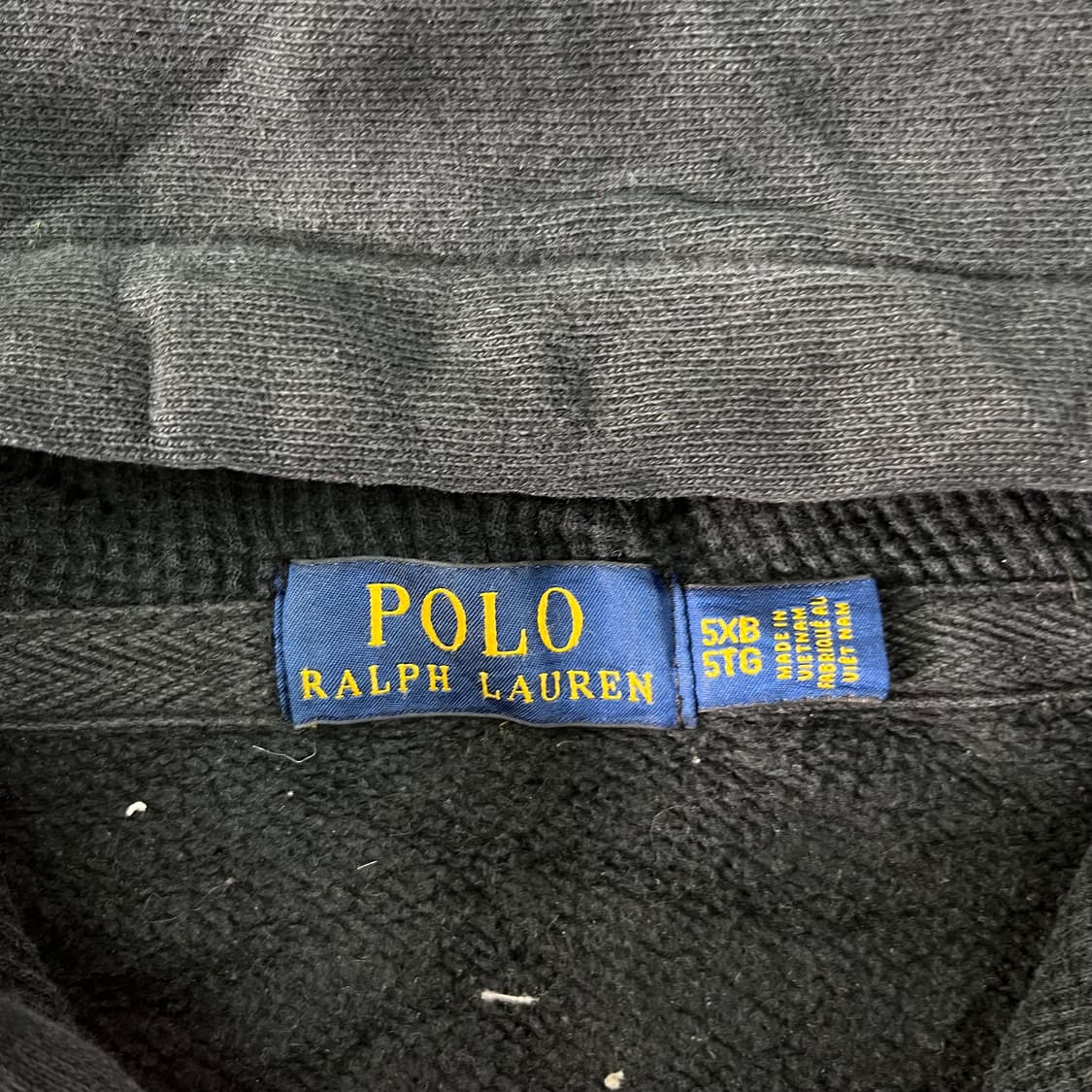 110 폴로랄프로렌 와플 블랙 후드집업  상품이미지3