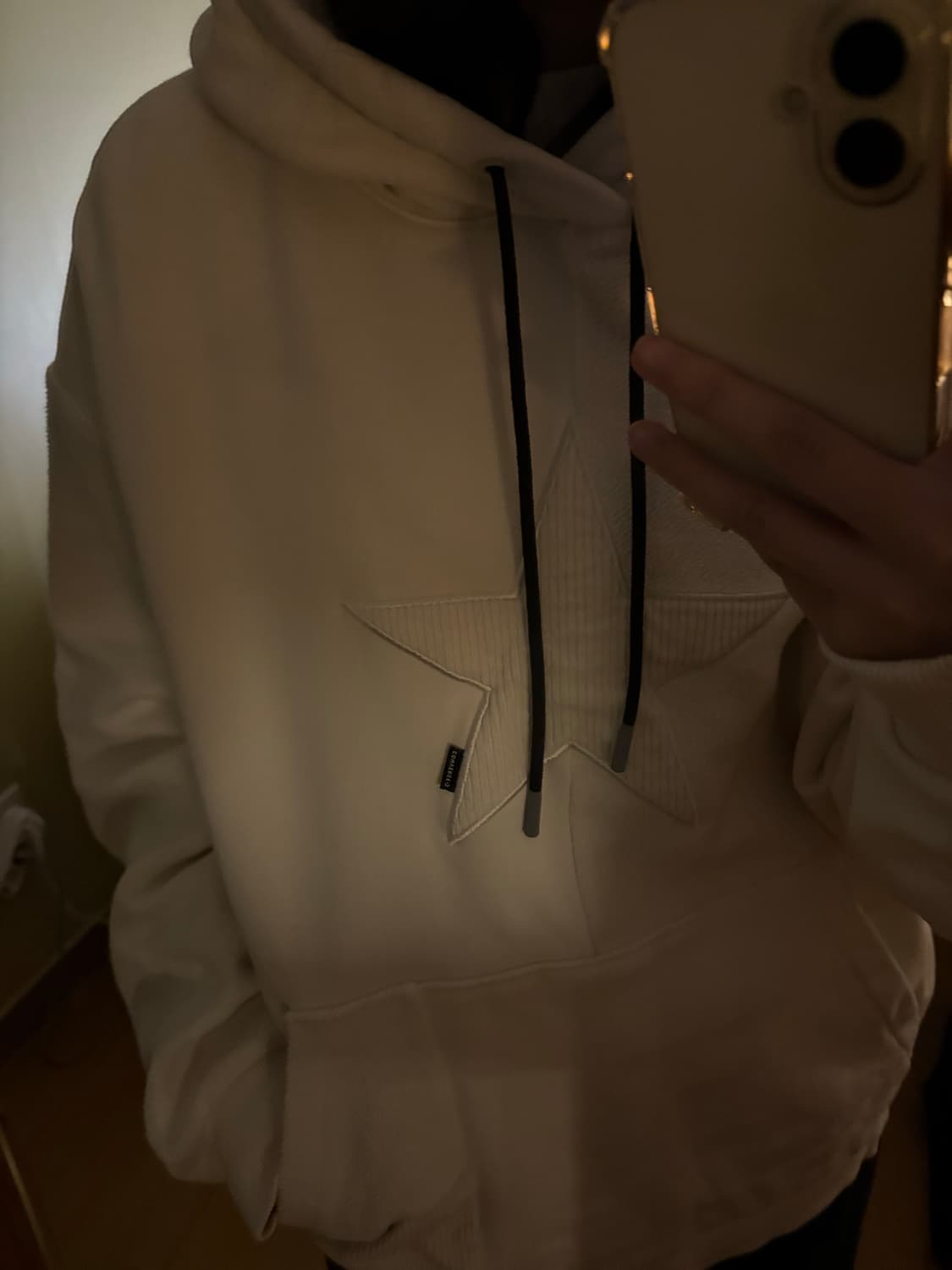 컨버스 아이보리 후드티 상품이미지1