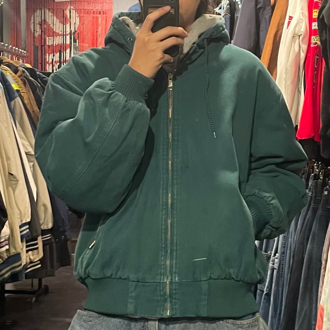 [IM] Vtg 그린 후드 워크자켓 상품이미지5