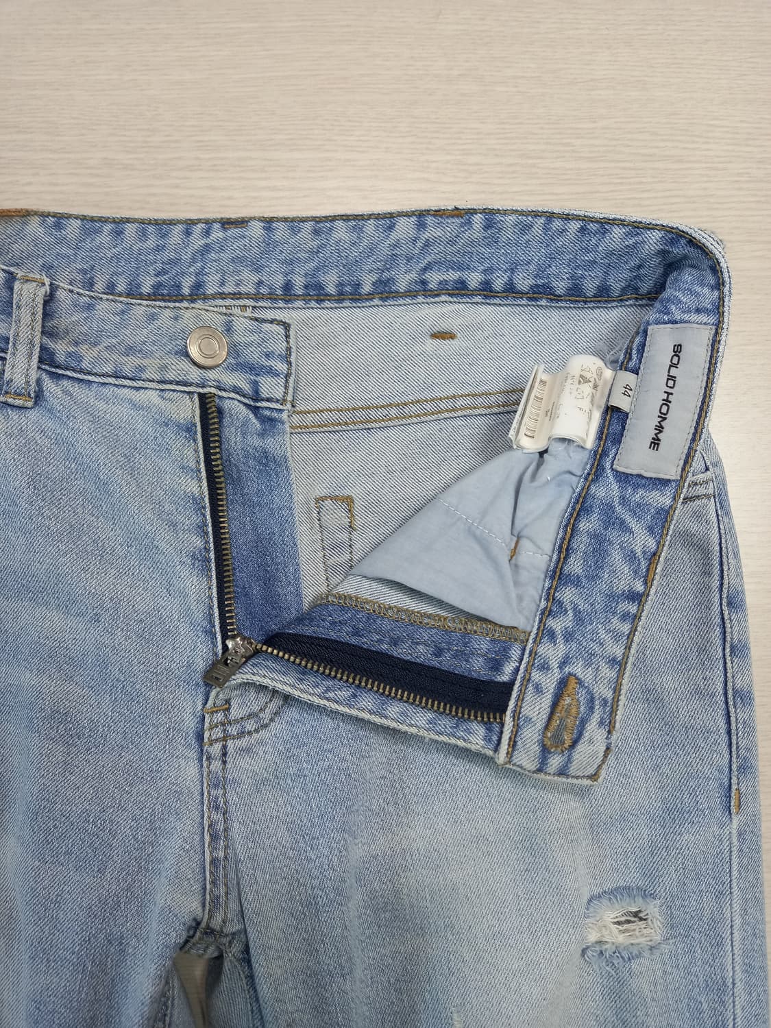 28-29 SOLID HOMME 데미지워싱 스판 슬림일자진 28-934 상품이미지6