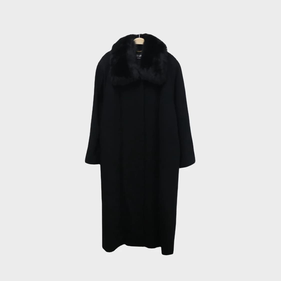 SERETONE  블랙 퍼 캐시미어 혼방 롱코트 60913 상품이미지1