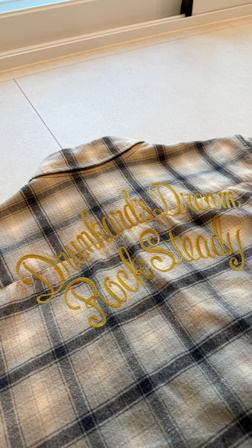 와코마리아 Wacko Maria 체인스티치 로고 체크셔츠 XL 상품이미지4