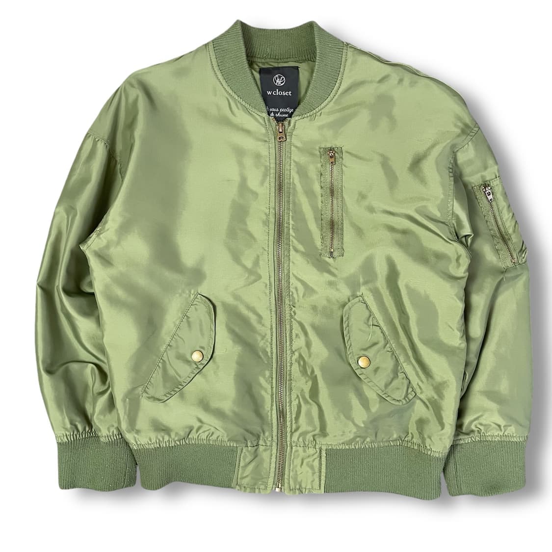 JPN 카키 나일론 폴리 블루종 항공 자켓 상품이미지1