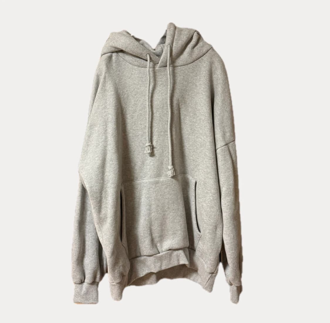 버터핑거 무지 후드티 양기모 후드티 그레이 상품이미지2