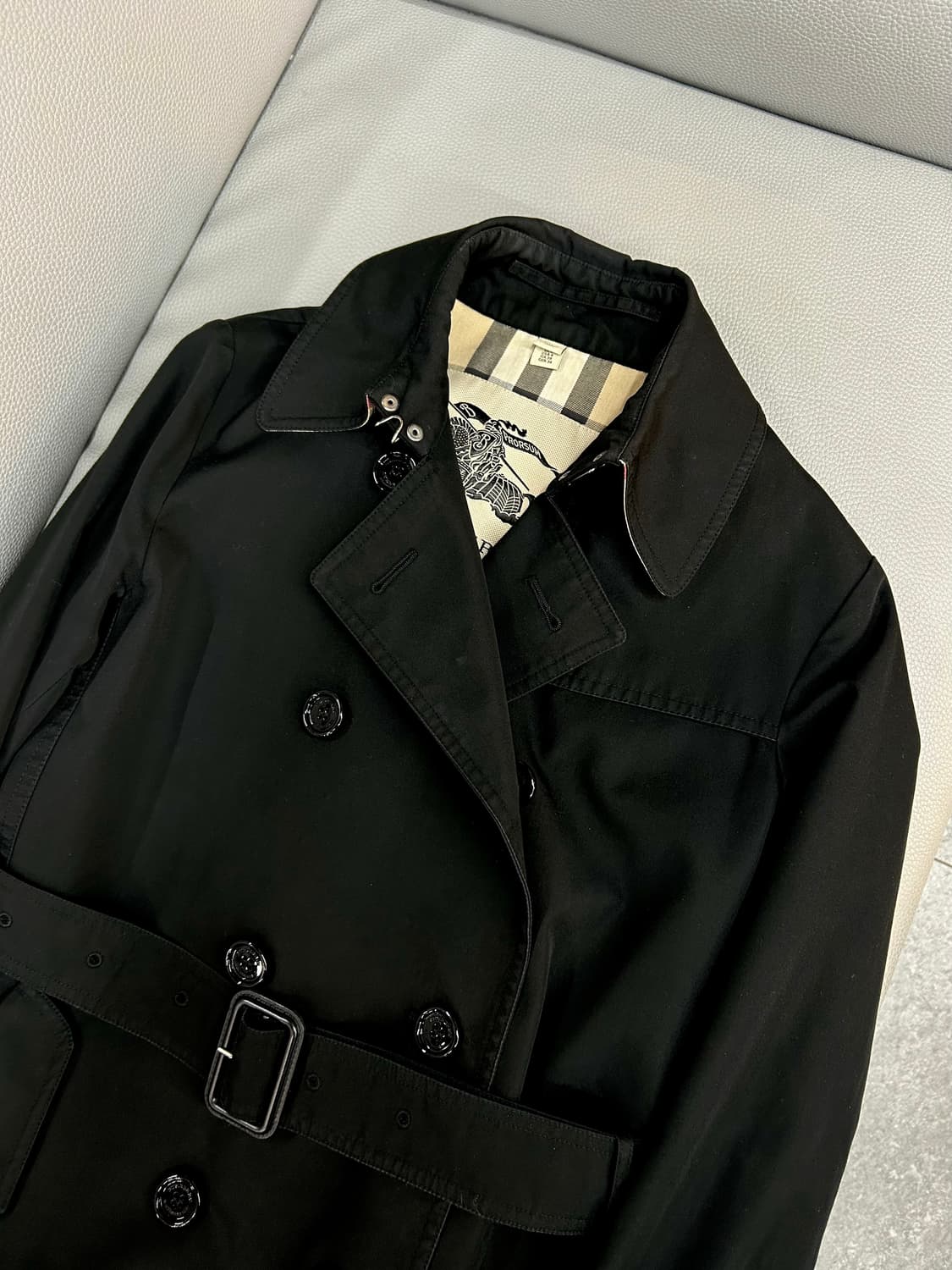 버버리 여성 블랙 트렌치코트(UK6/44~55) 상품이미지2