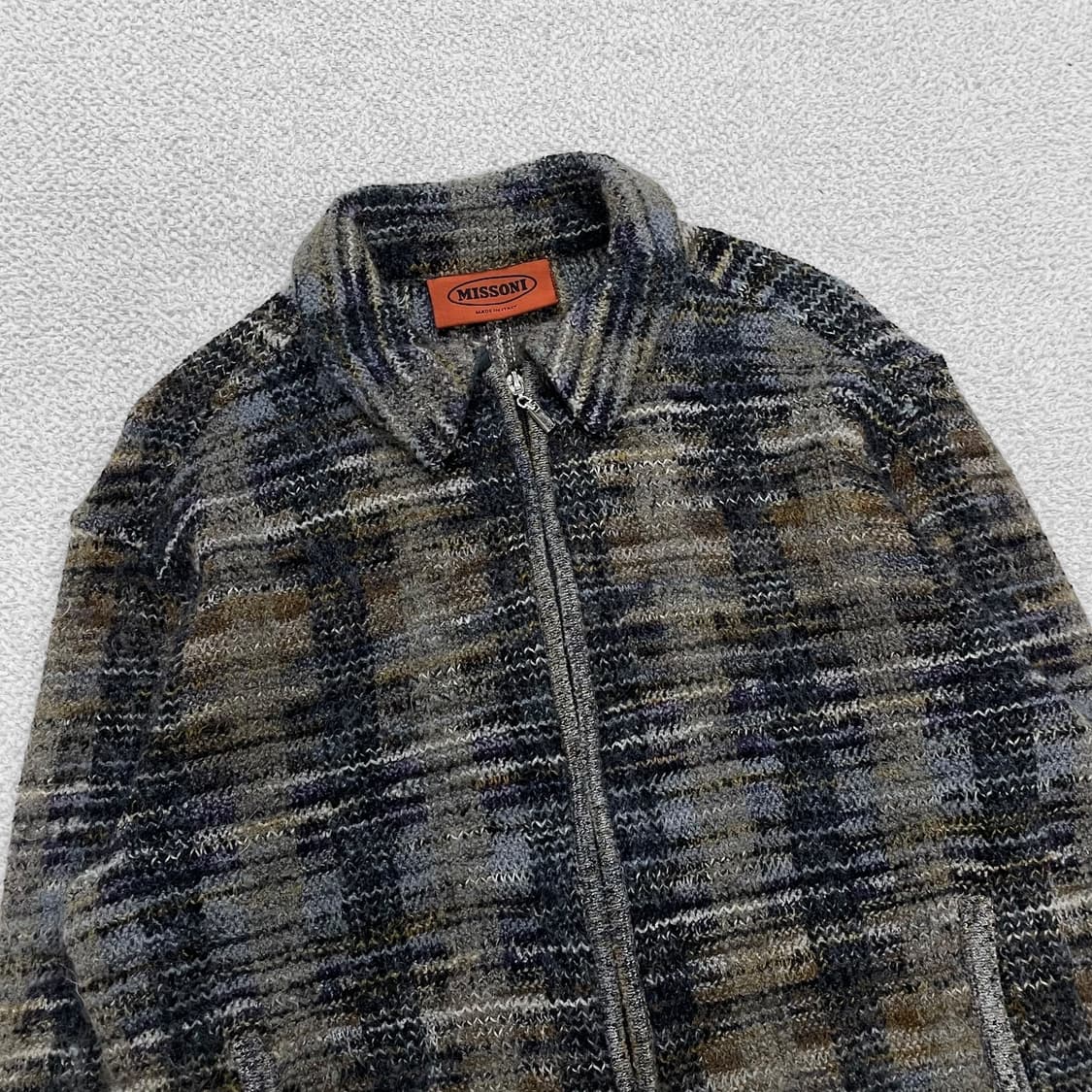 미쏘니 Missoni 울 카라 니트 집업 상품이미지2