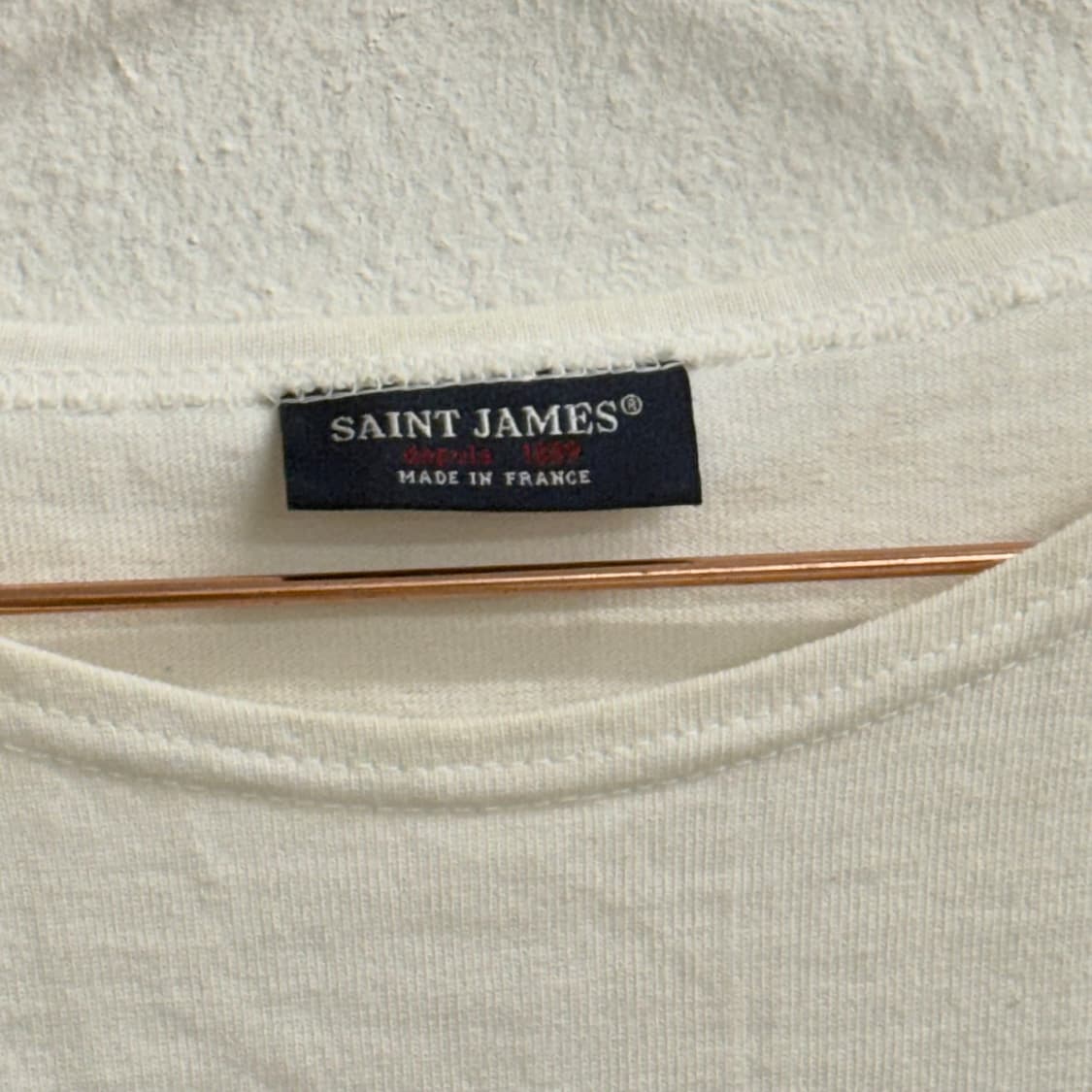 세인트제임스 화이트 네이비 스트라이프 롱슬리브M 상품이미지2