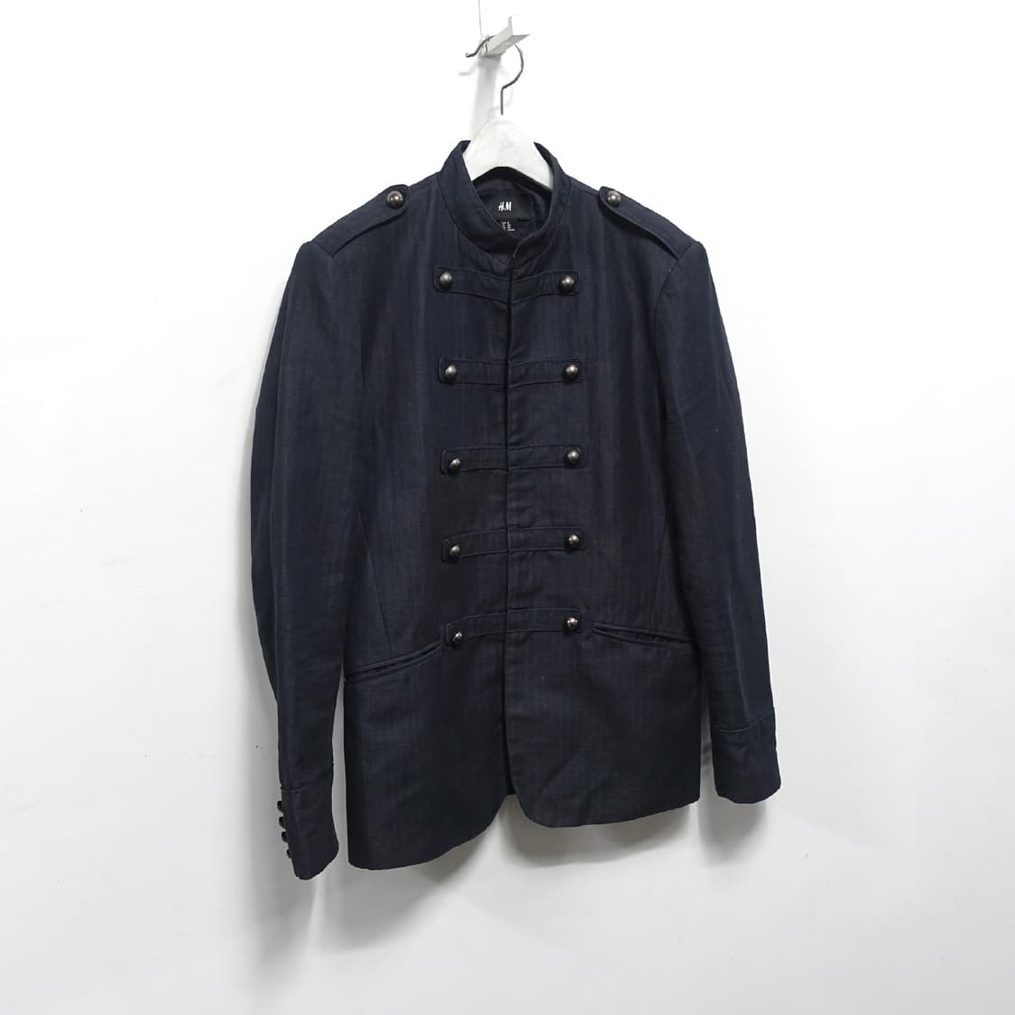 [48]H&M 에이치엔엠 아카이브 가공 린넨코튼 나폴레옹 자켓 상품이미지2