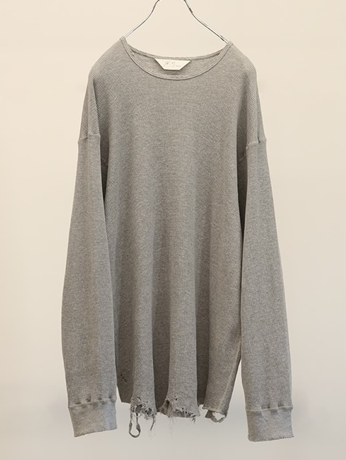 [2] 안셀름 데미지 와플 크루 롱슬리브 티셔츠 상품이미지1