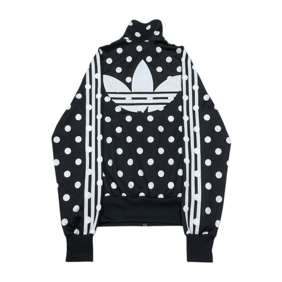 아디다스 빈티지 파이어버드 빅로고 도트 땡땡이 패턴 트랙탑져지 자켓 블랙 상품이미지3
