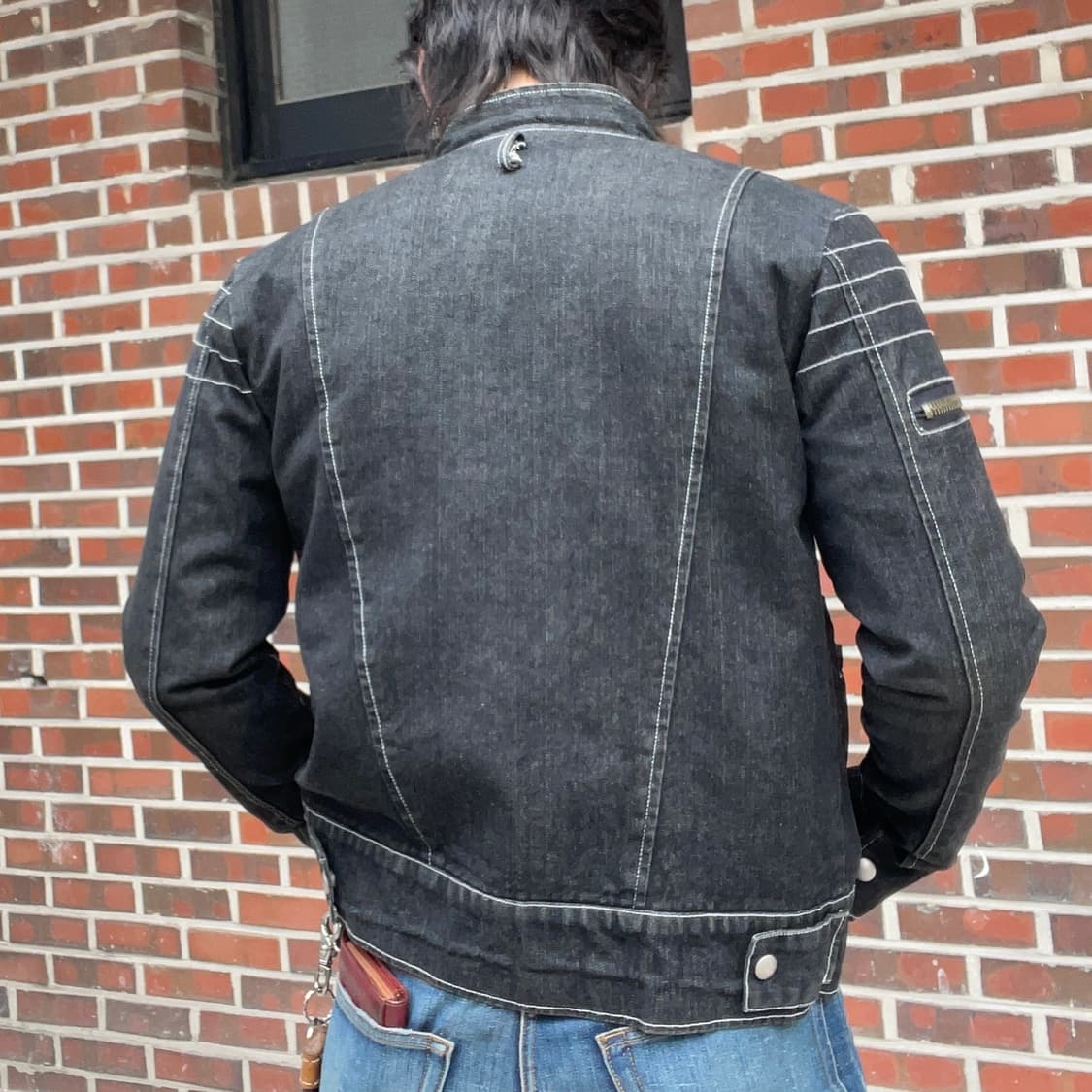 블랙 모토사이클 데님 자켓 상품이미지2