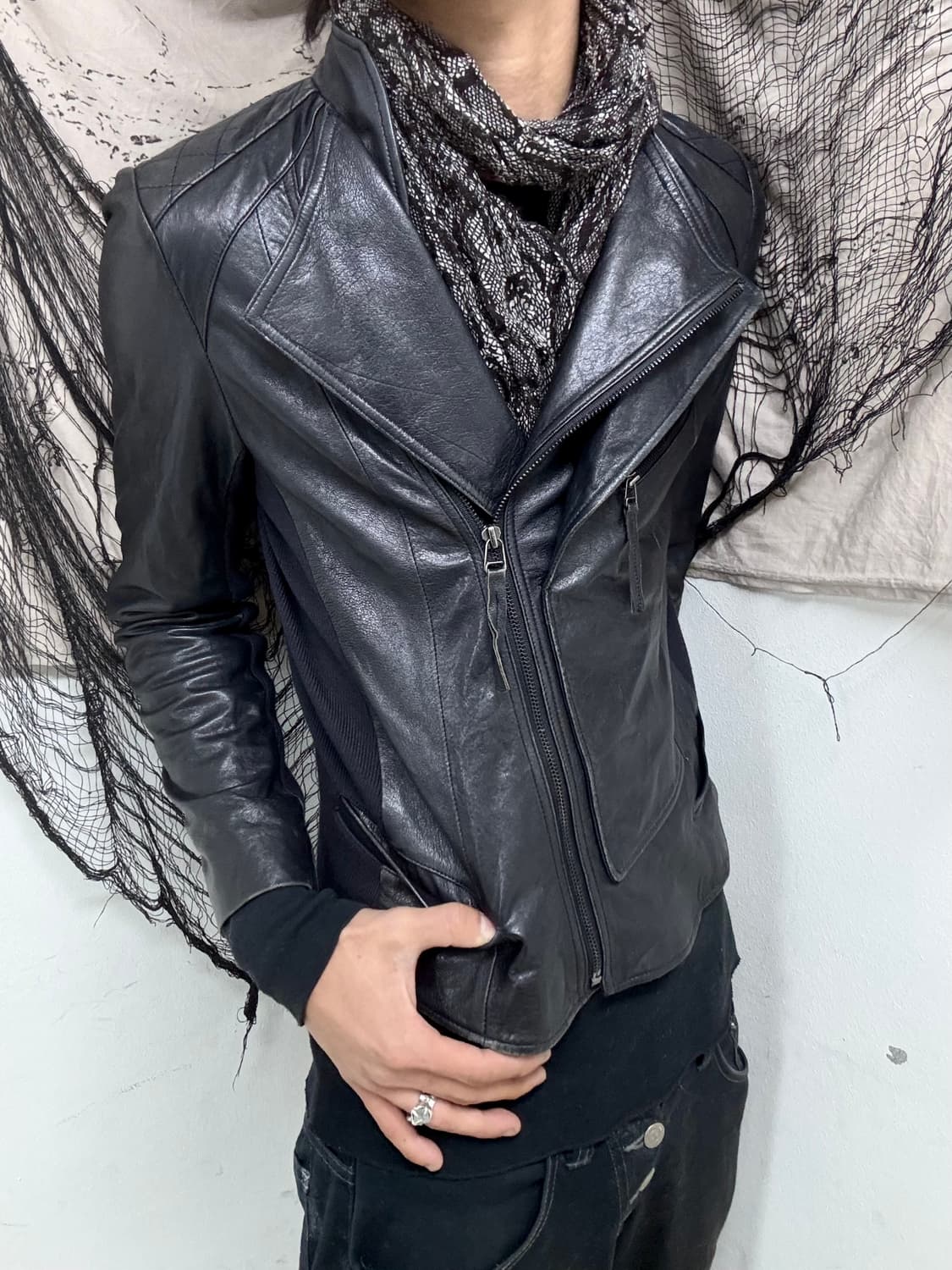 SheepSkin Side Zipper Layered Jacket 상품이미지1