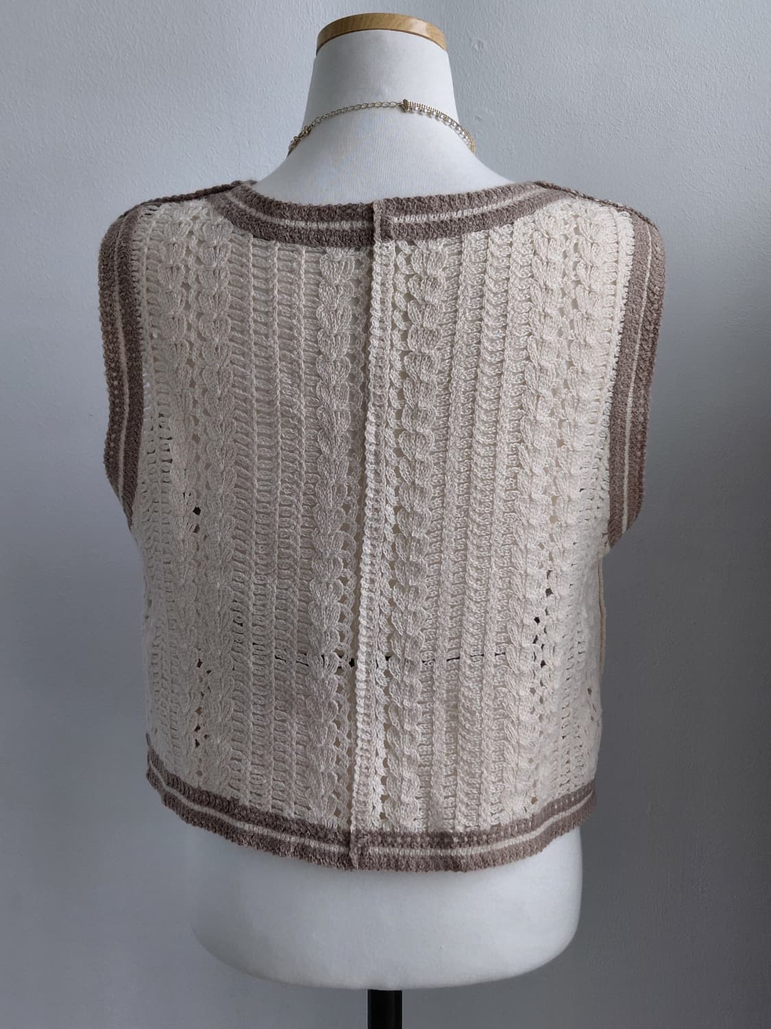 [빈티지] 빈티지 플라워 자수 니트 조끼 상품이미지2