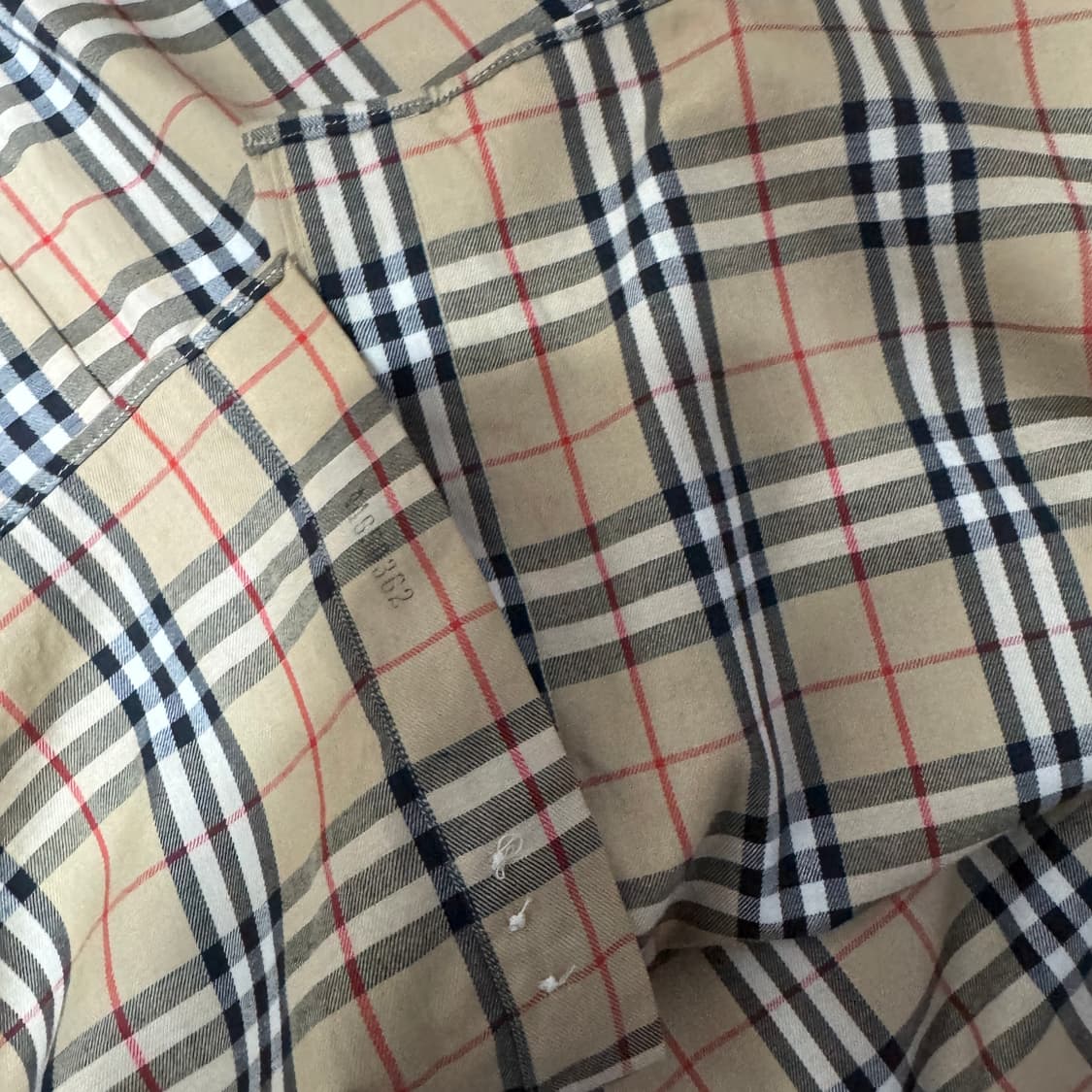 버버리 체크남방 정품  41L사이즈 상품이미지5