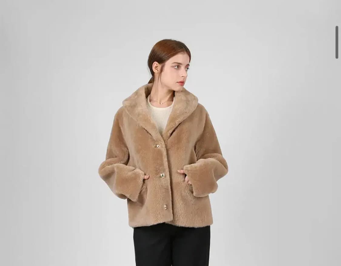 아크비 스페인 콜데로 밍크 실버 공예 무스탕 퍼자켓(38사이즈, 미사용) 상품이미지3