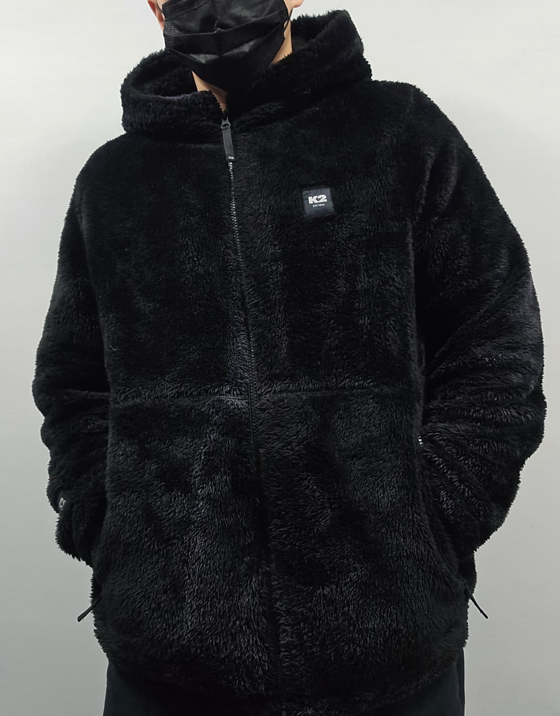 K2 21FW 후리스 후드 집업 자켓 블랙 105사이즈 상품이미지1