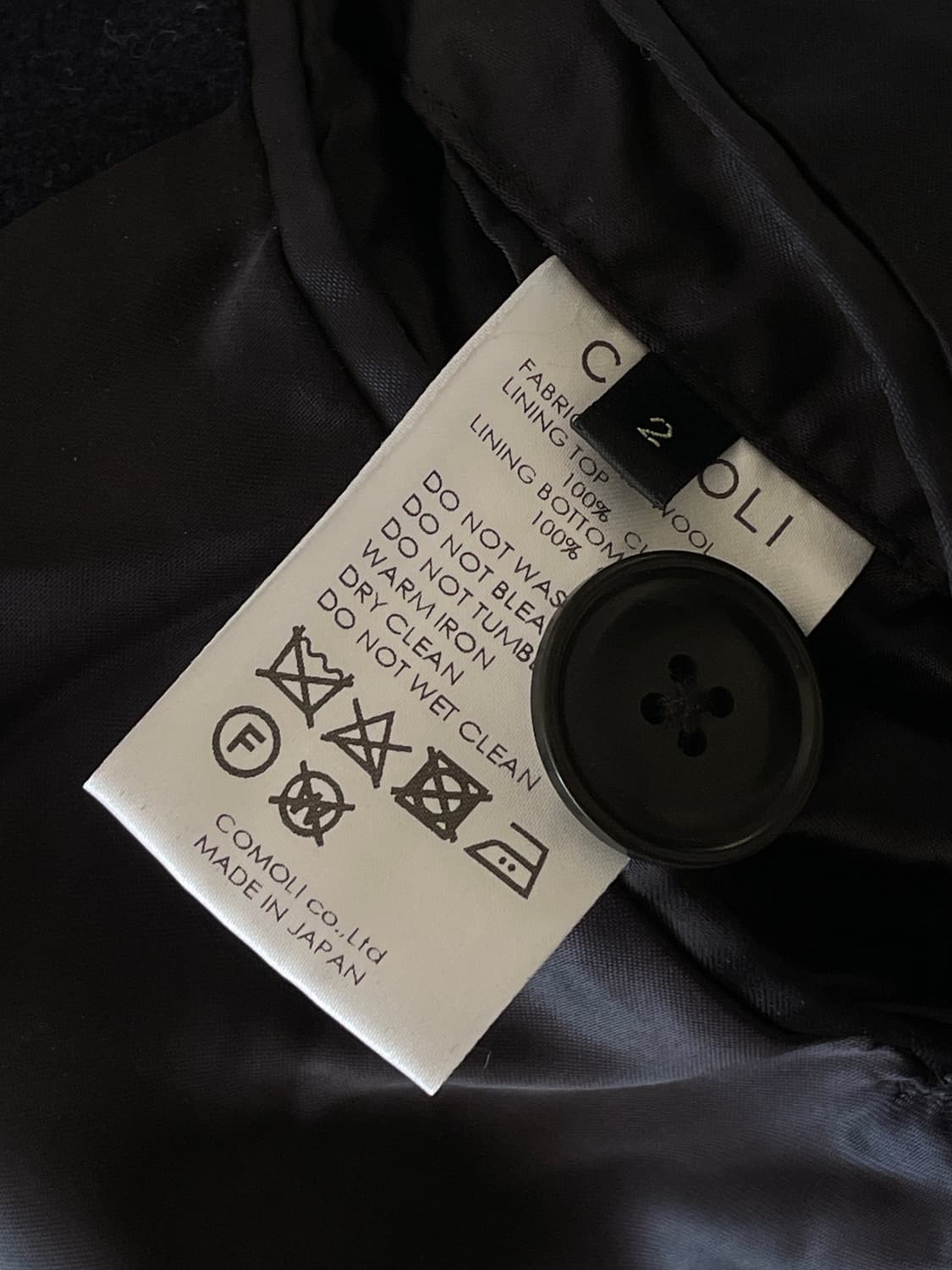 코모리 밀리터리 코트 네이비 2사이즈 상품이미지3