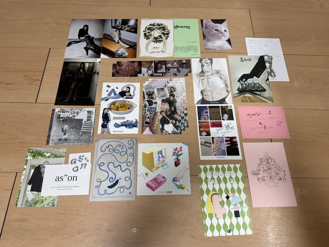 엽서 일괄 양도/쓰리타임즈 글로니 보헴서 규린 이수키아트 페르트 애즈온 상품이미지1