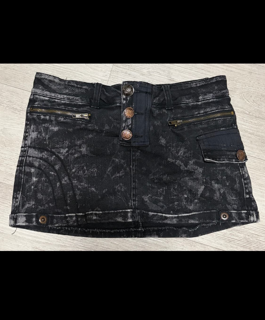 택포 돌청 미니스커트 숏츠 숏스 단추 갸루 펑크 아케호무 스커트 상품이미지1