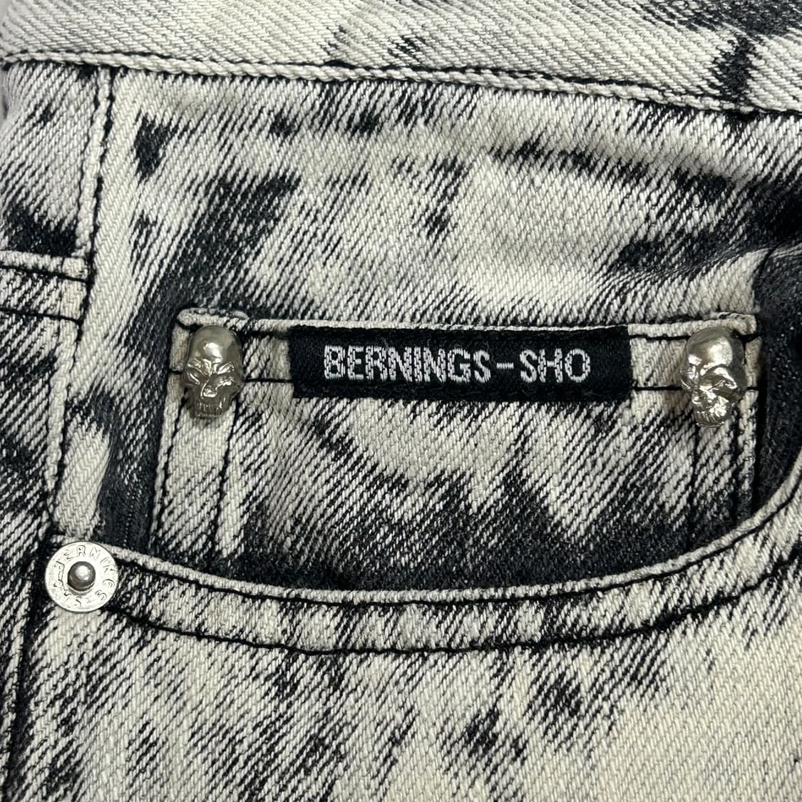 [BERNINGS-SHO] 버닝쇼 펑크 워싱 그래피티 데님팬츠 상품이미지6