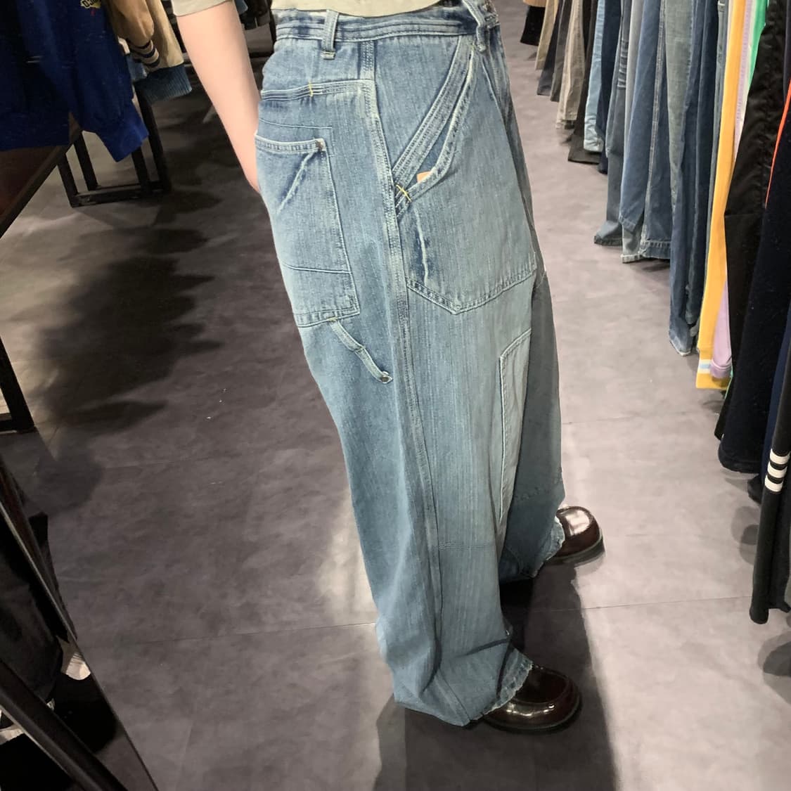 [IM] BXTO 브루클린 익스프레스 와이드 데님 팬츠 연청 상품이미지5