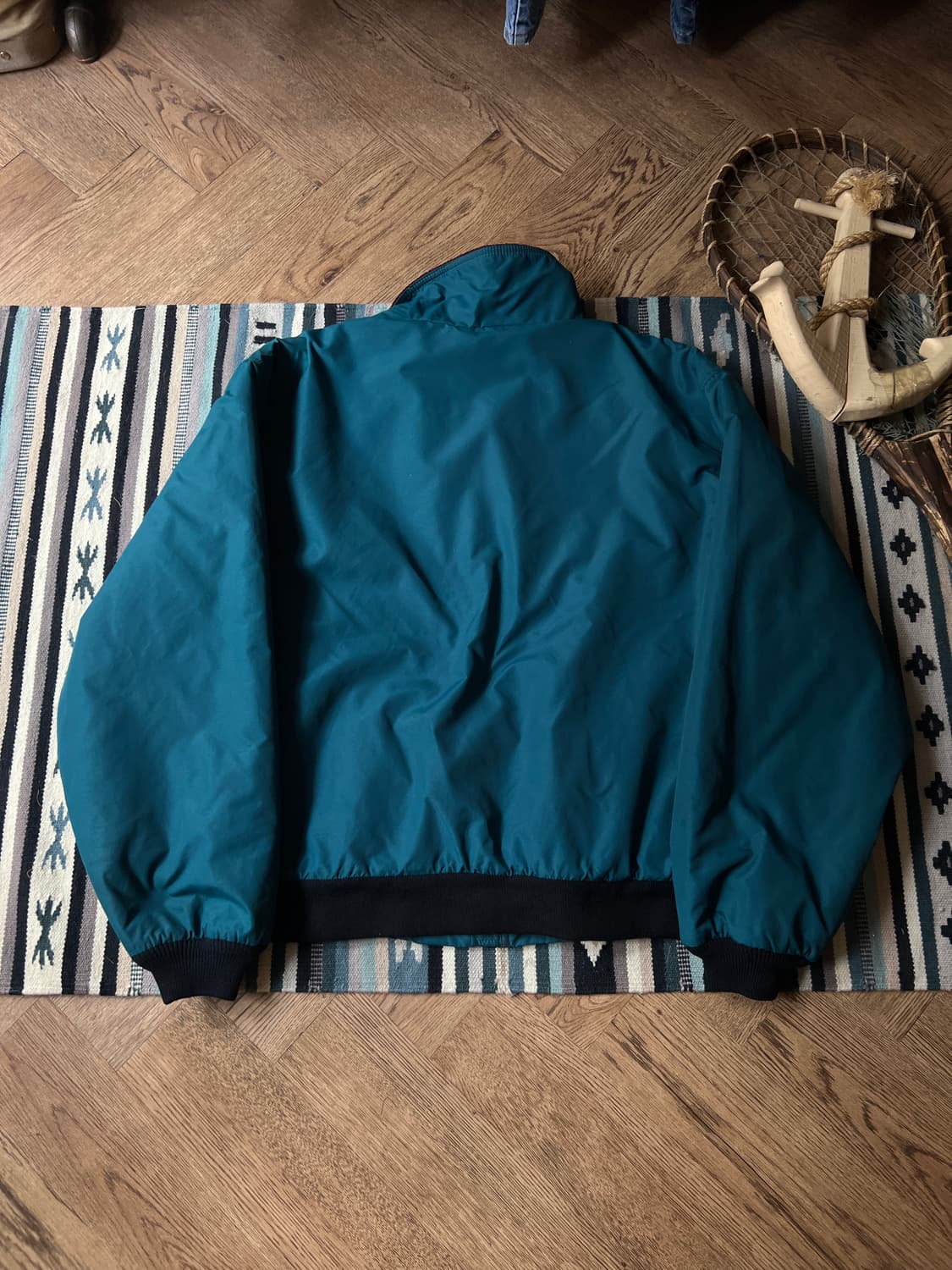 [XL]90's 엘엘빈 USA 헤리티지 플리스 웜업 자켓 상품이미지7