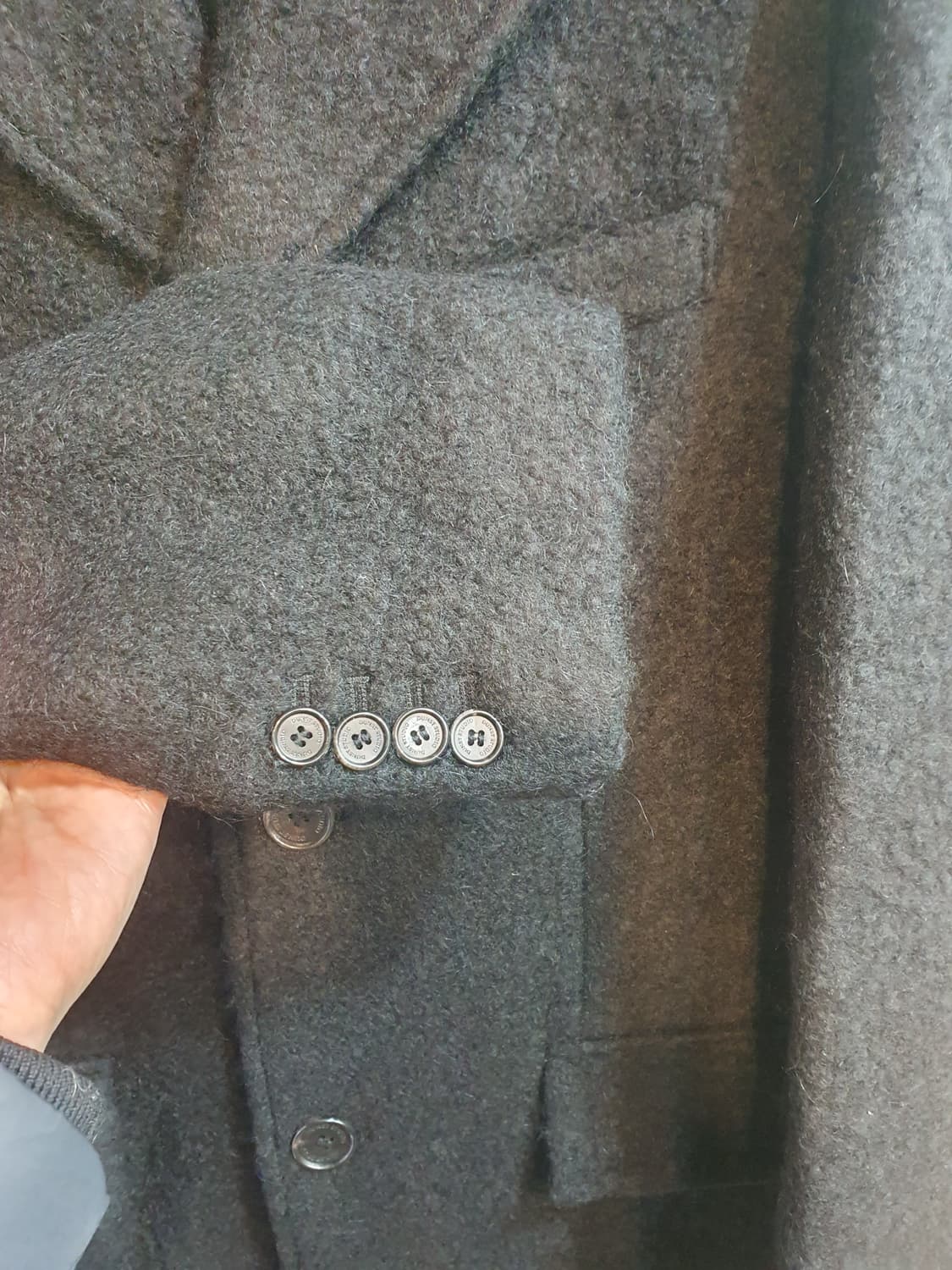 상태최상)Dunst 블랙 부클 울 코트 S 상품이미지3