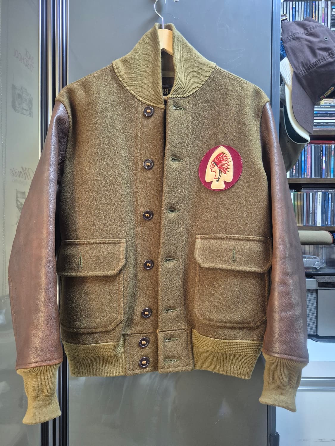 RRL 더블알엘 울 레더 바시티자켓 상품이미지2