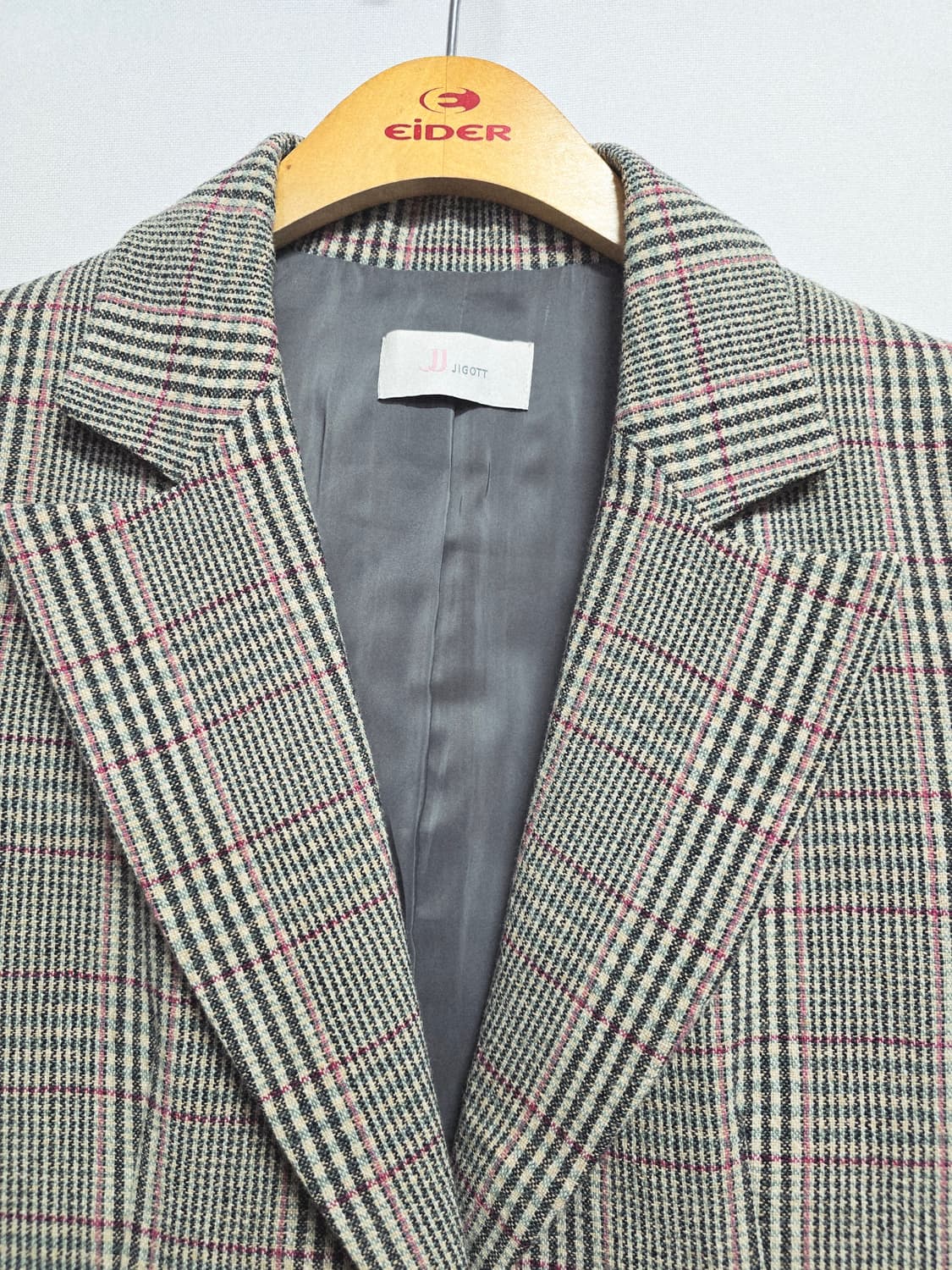 jj지고트 체크 패턴 자켓 55 상품이미지2