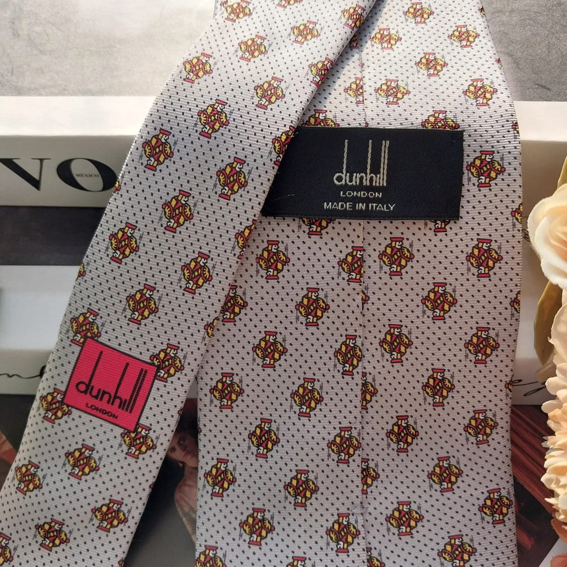 던힐 실크 그레이 넥타이 8.6cm A+등급 K1445
 상품이미지7