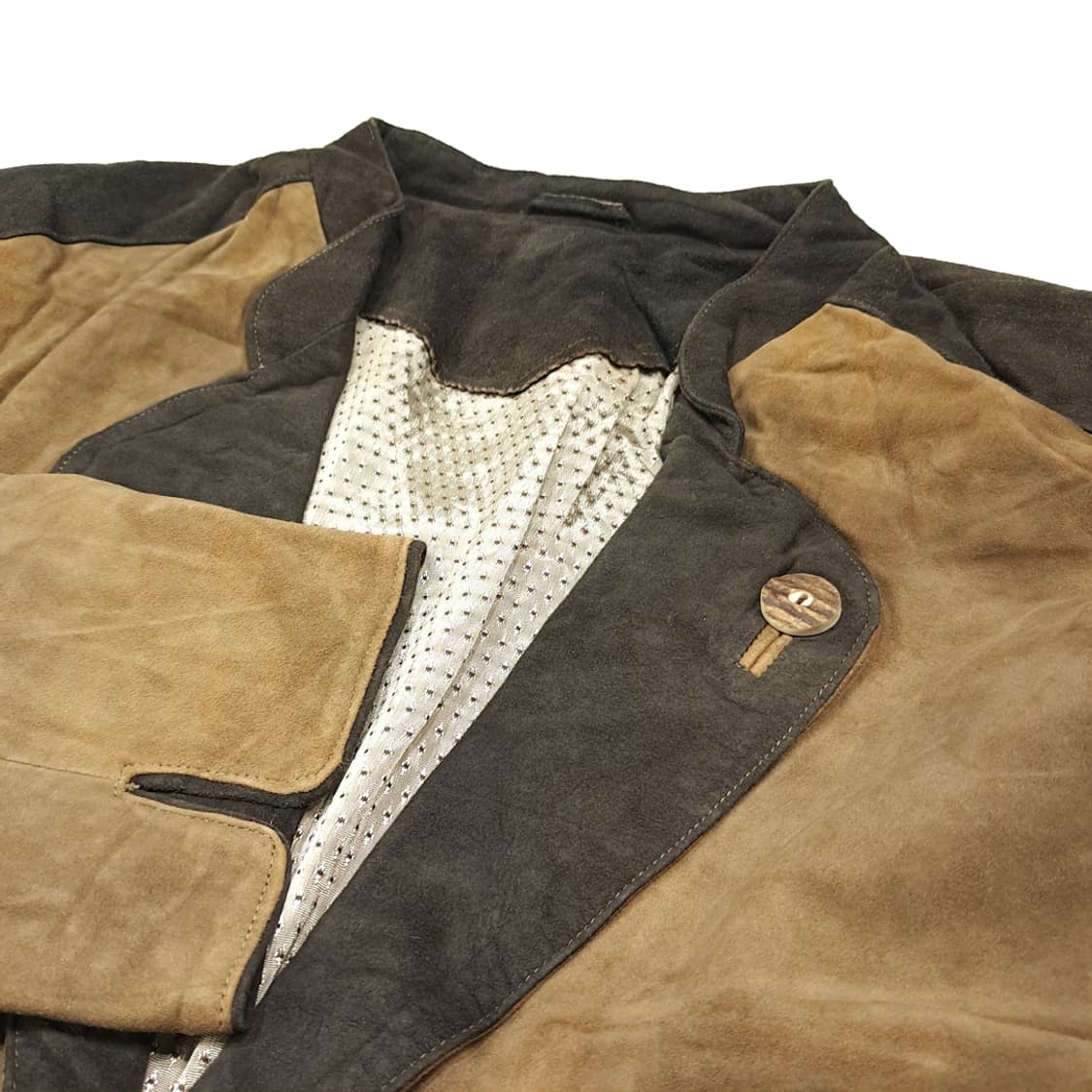 CL337 XL 80s 독일판 스웨이드 티롤리안 투톤 자켓 아우터 상품이미지6